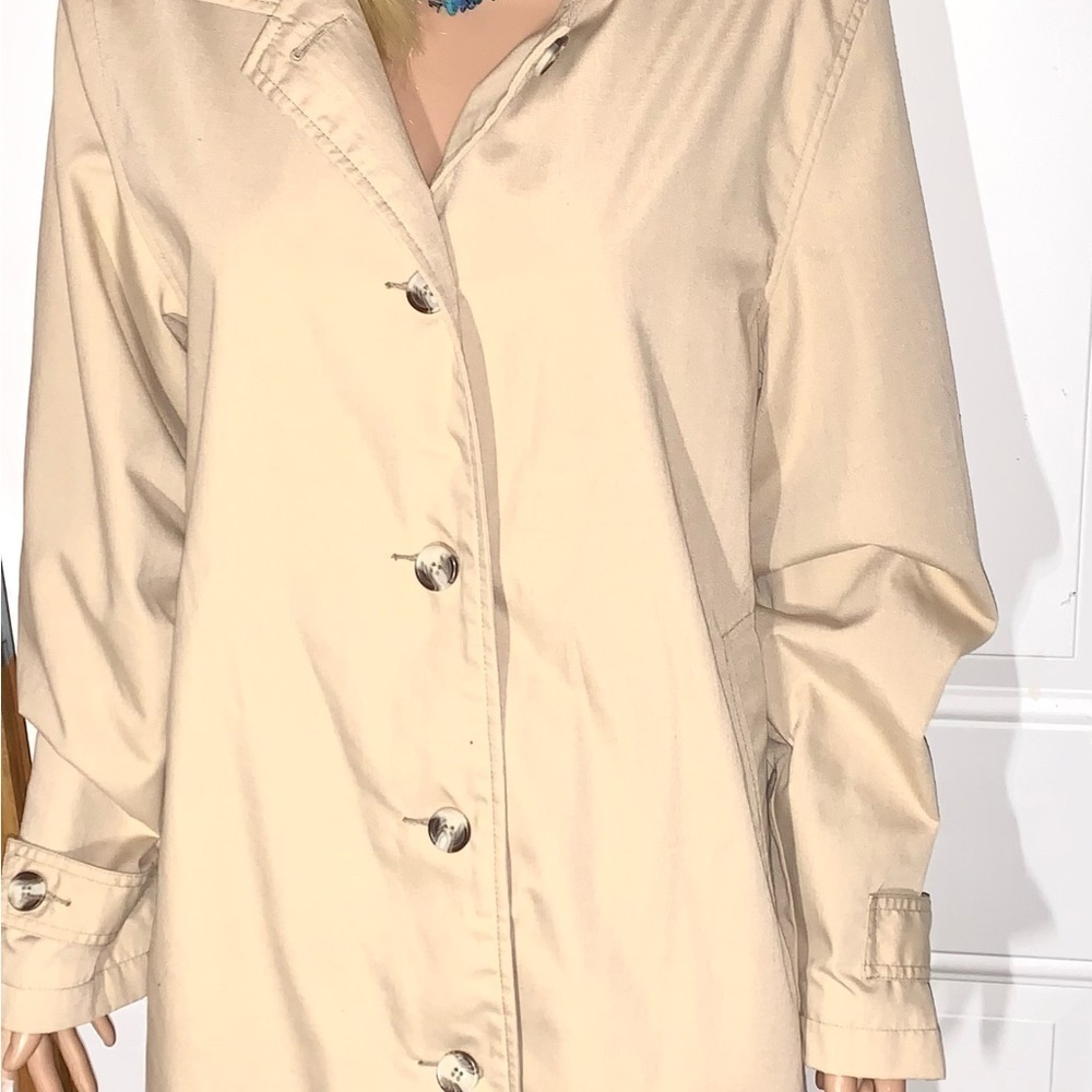 Tally Ho Outwear trench coat Khaki Women’s Size Large - Picture 6 of 9